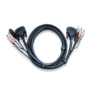 Aten USB DVI-I S. Link KVM Kabel 1,8 m DVI-I SL USB Audio